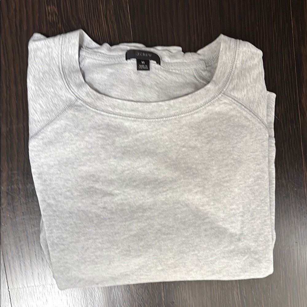 J. CREW Lightweight Grey Crewneck Sweatshirt